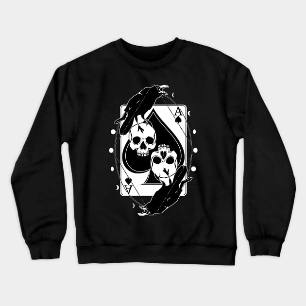 Ace of Spades Crewneck Sweatshirt by Von Kowen